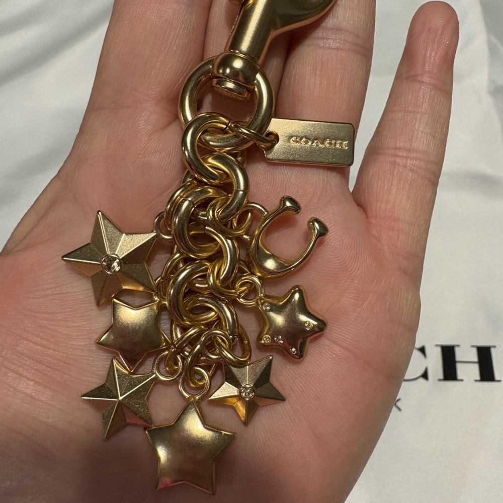 Coach Gold Star Charm Keychain/bag charm